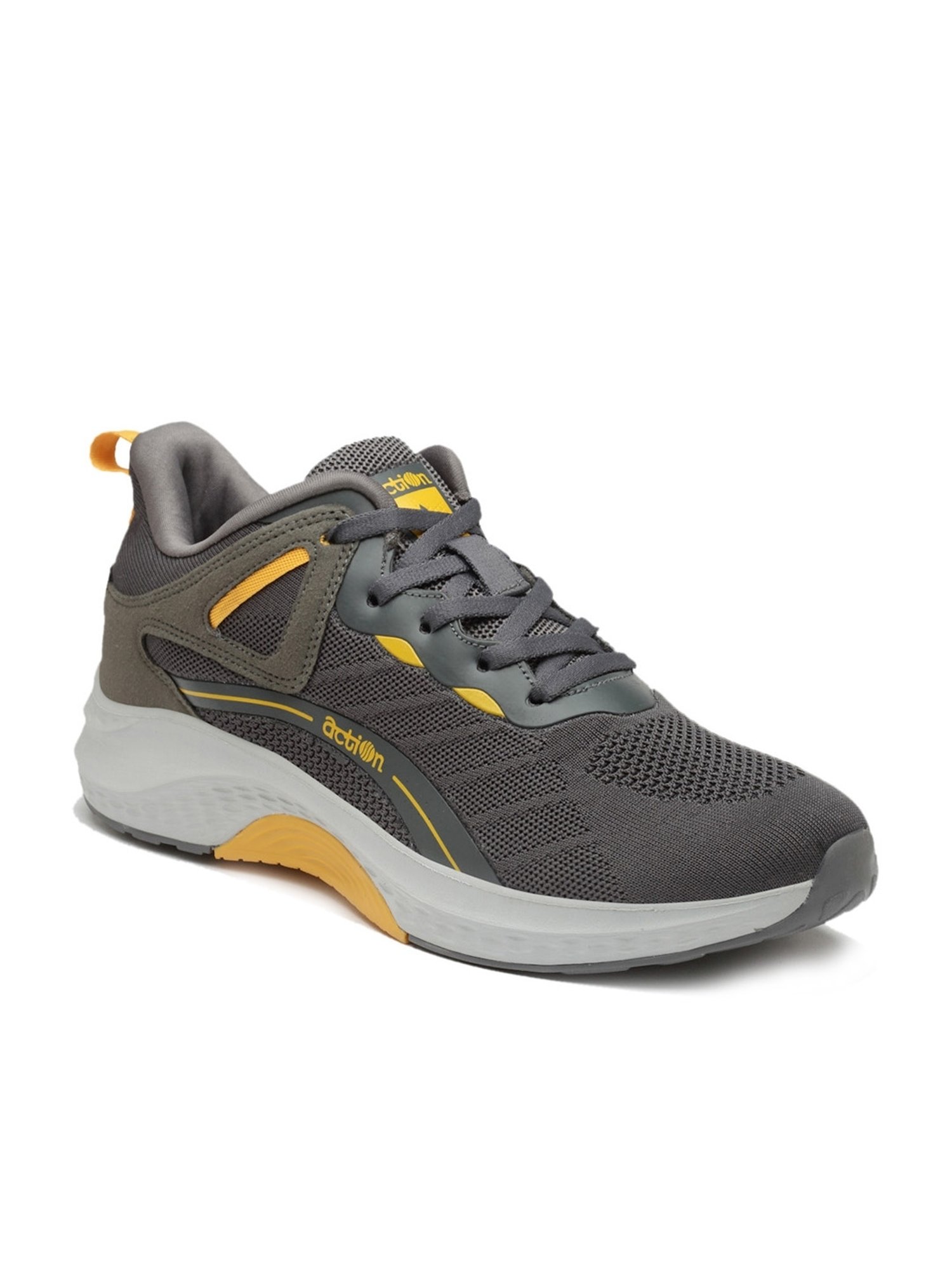 Action Men's Dark Grey Running Shoes