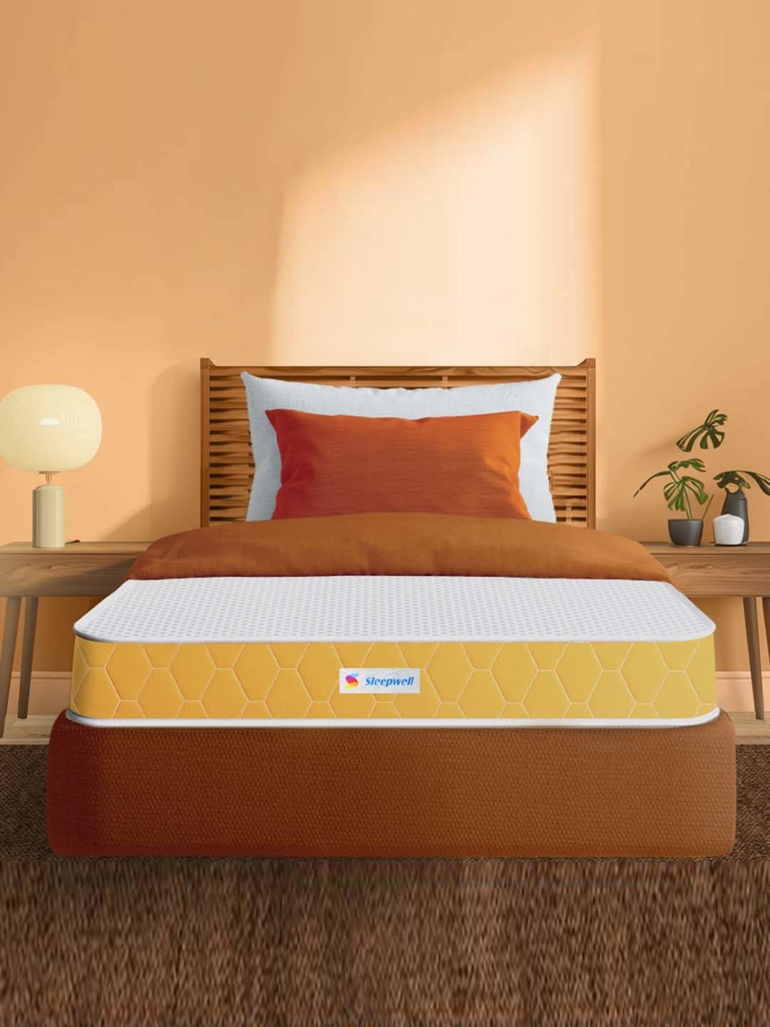 Sleepwell Dual Orange Foam Reversible Single Bed Mattress