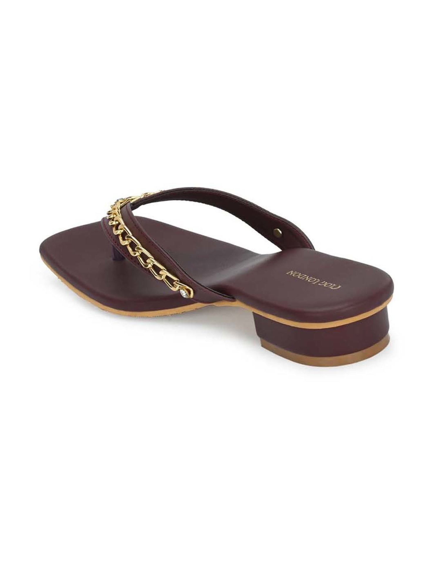 Clog London Women's Burgundy Thong Sandals
