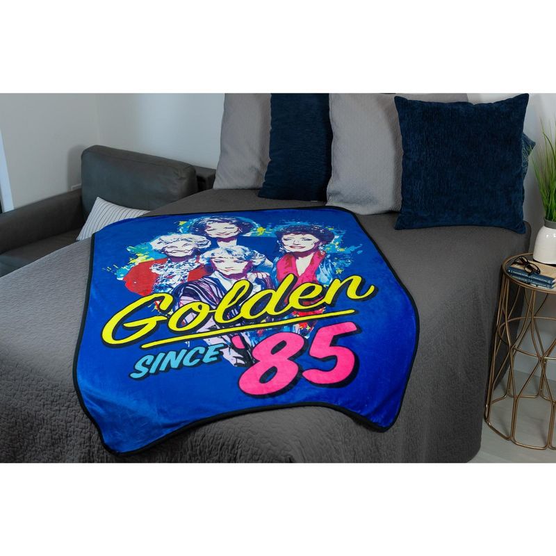 Just Funky The Golden Girls Golden Since 85 Large Fleece Throw Blanket | 60 x 45 Inches