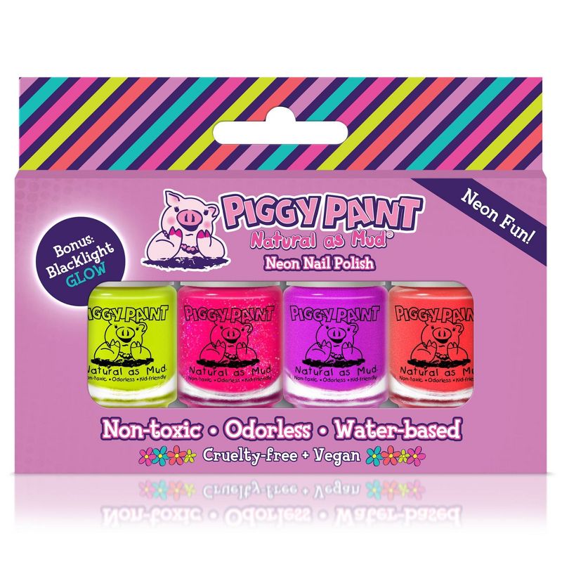 Piggy Paint Nail Polish Set - Neon - 4pk/0.48 fl oz