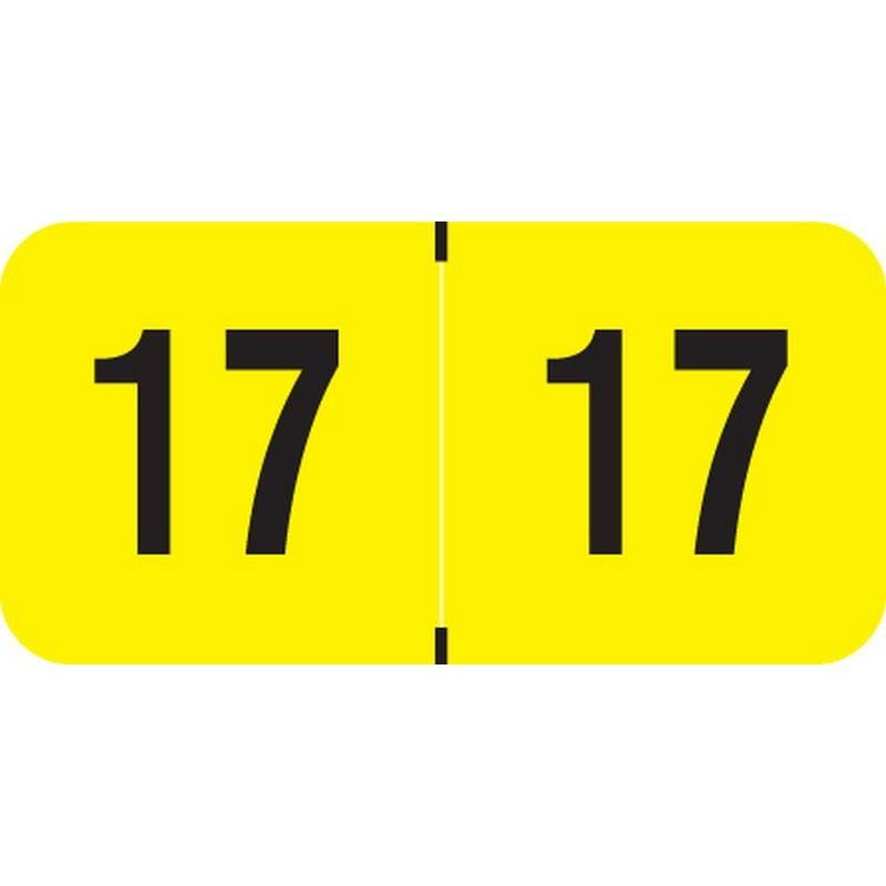 PMA Compatible "17" Yearband Labels, 1-1/2" X 3/4" - 500 per Roll