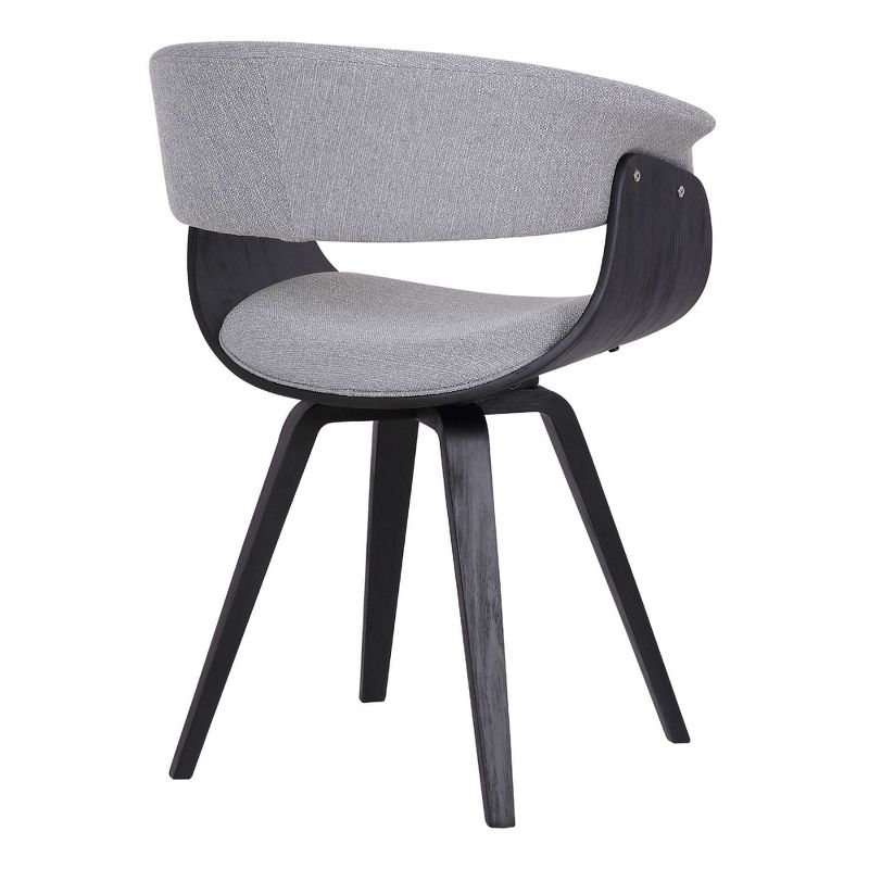 Agi Mid-Century Dining Chair in Walnut Wood and Beige Fabric - Armen Living