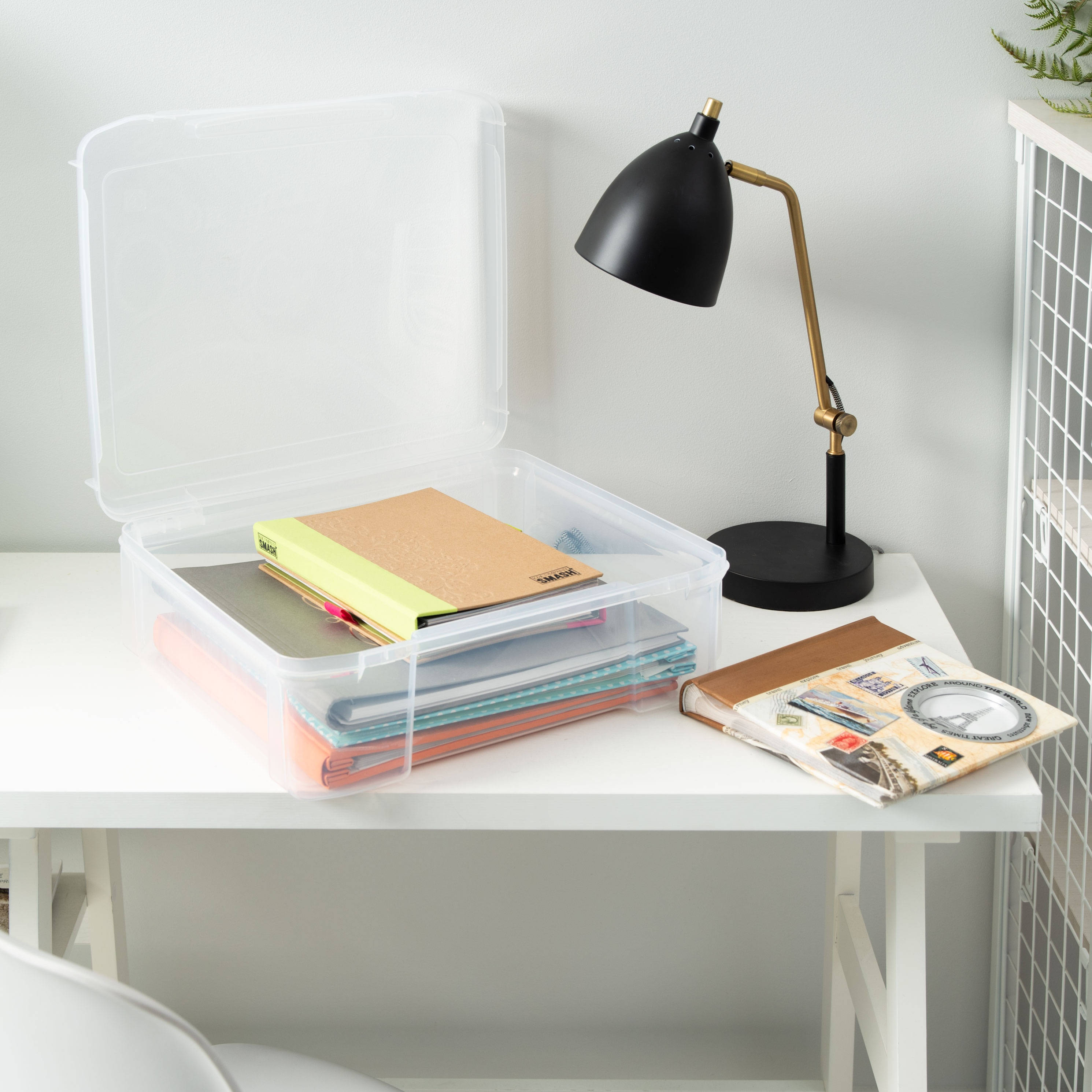 IRIS 14" x 14" Portable Project Case, 1 Pack, Clear