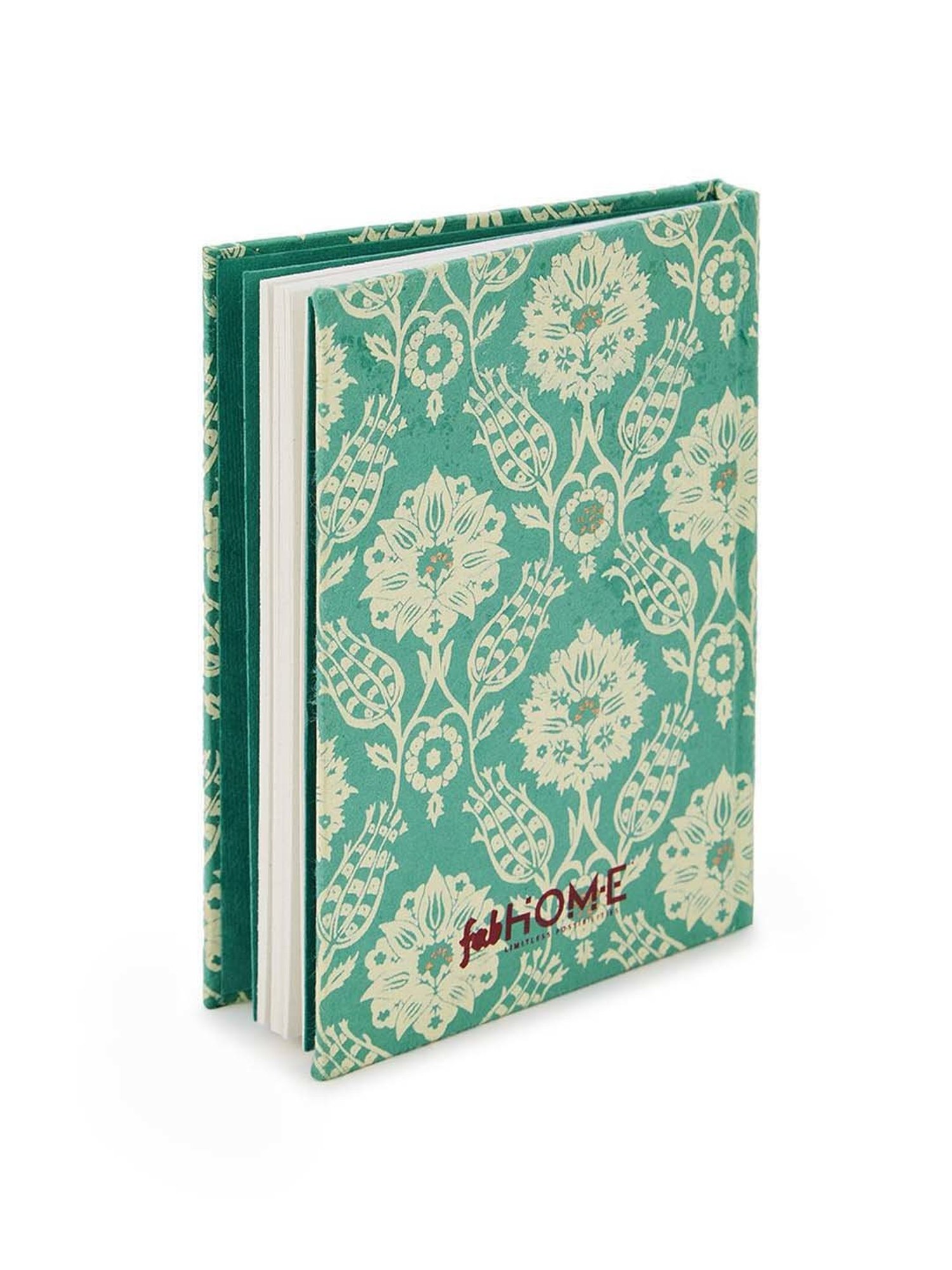 Fabindia Home Teal Paper Printed Sarkhaab Notebook