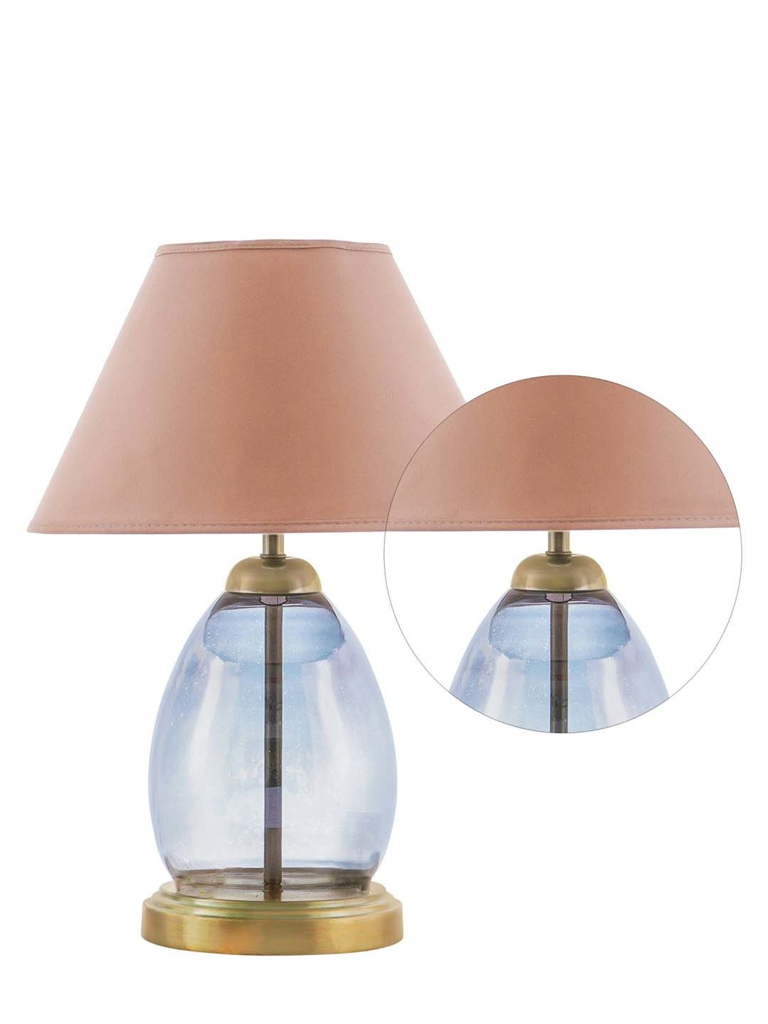 Kapoor E Illuminations 'Tiered' Light Pink & Blue Glass Table Lamp - Set of 1