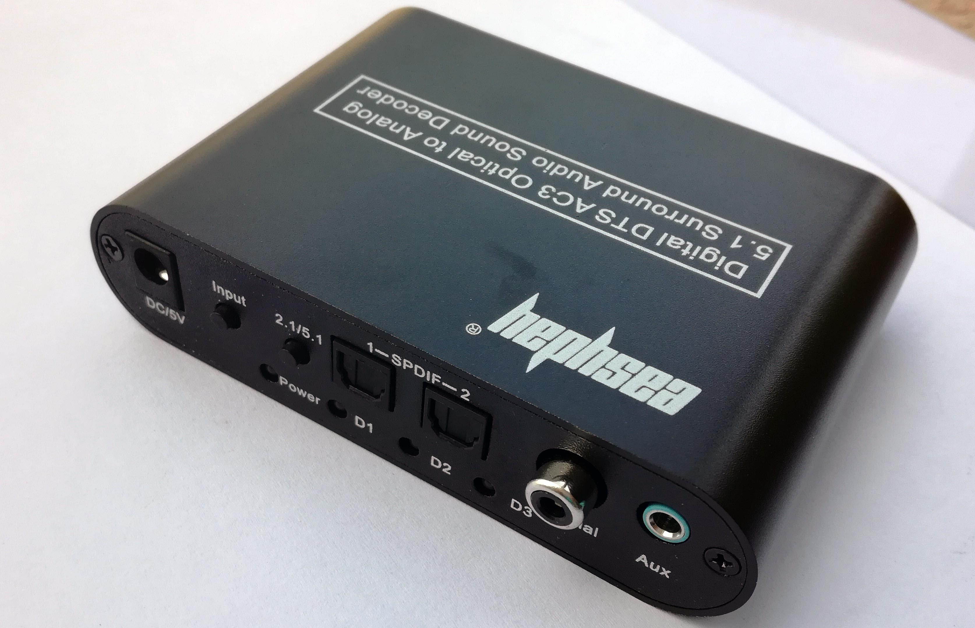 5.1 Digital Audio Rush Surround Sound Decoder DTS AC3 to RCA Analog Converter