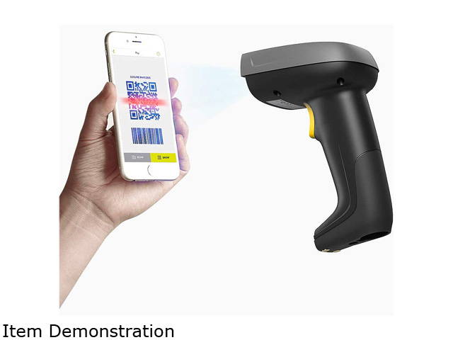 Inateck Barcode Scanner, QR Code Scanner with Smart Base, 2D, Wireless, Bluetooth, Read Screen, BCST-52 Black
