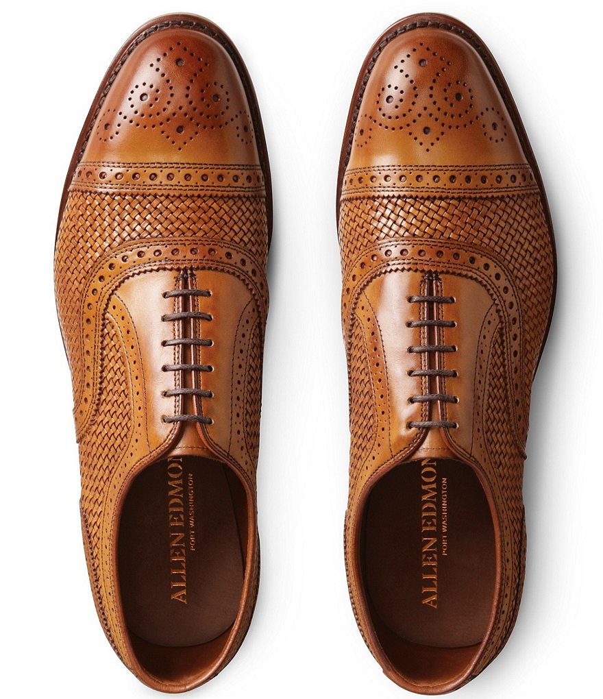 Allen-Edmonds Men's Strand Weave Leather Cap Toe Oxford