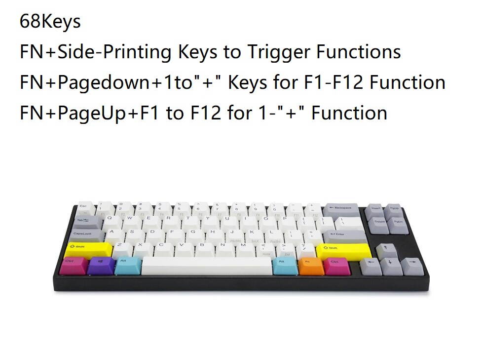 Varmilo  Ergonomic Design,Cool Exterior  68 Keys Type-C Cable Detachable Cherry  Red,  4.0Bluetooth and USB Wired Dual-mode Mechanical Keyboard,PBT Keycaps - CMYK Verison( Bluetooth Adapter Included)