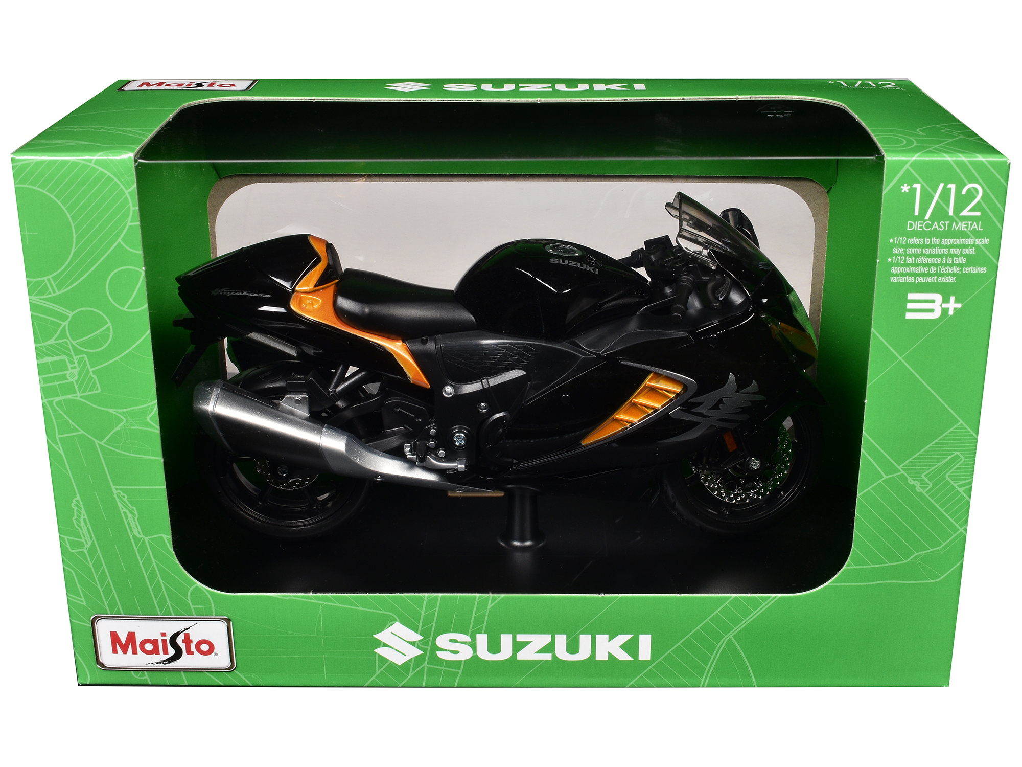 Suzuki V-Strom 1000 Red and Black with Plastic Display Stand 1/12 Diecast Motorcycle Model by Maisto