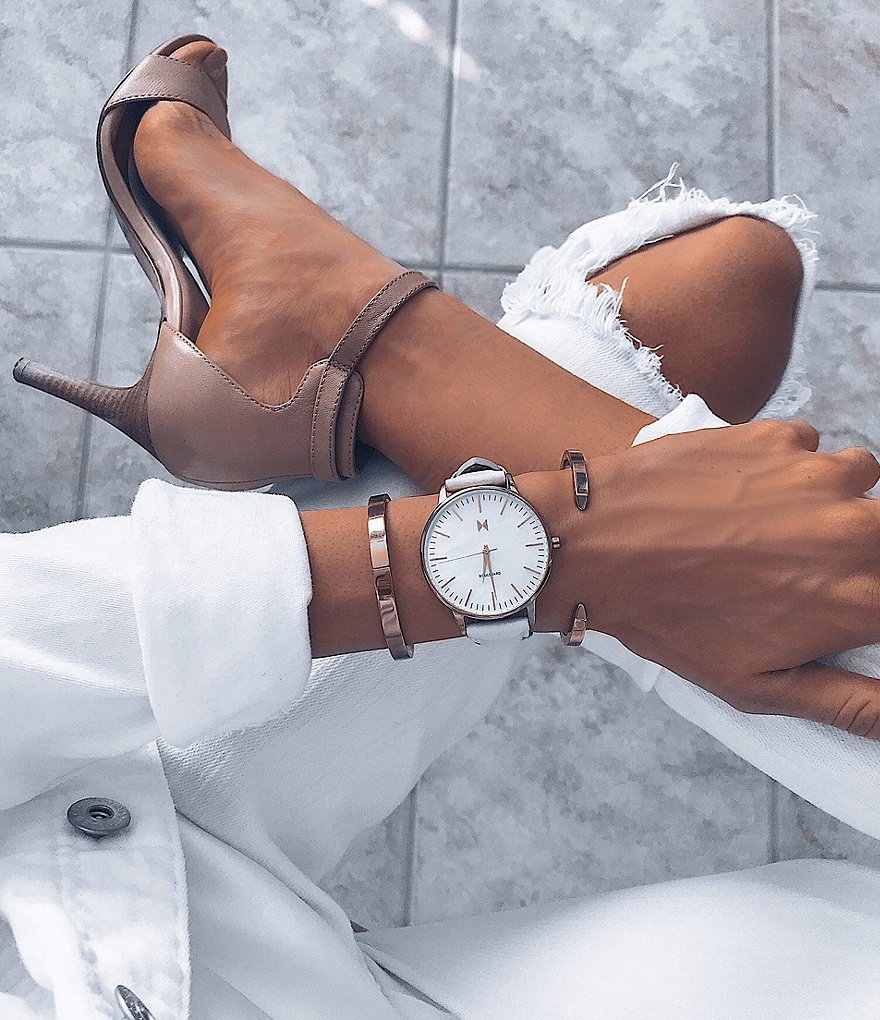 MVMT Boulevard Collection Venice Mesh Quartz Analog Bracelet Watch