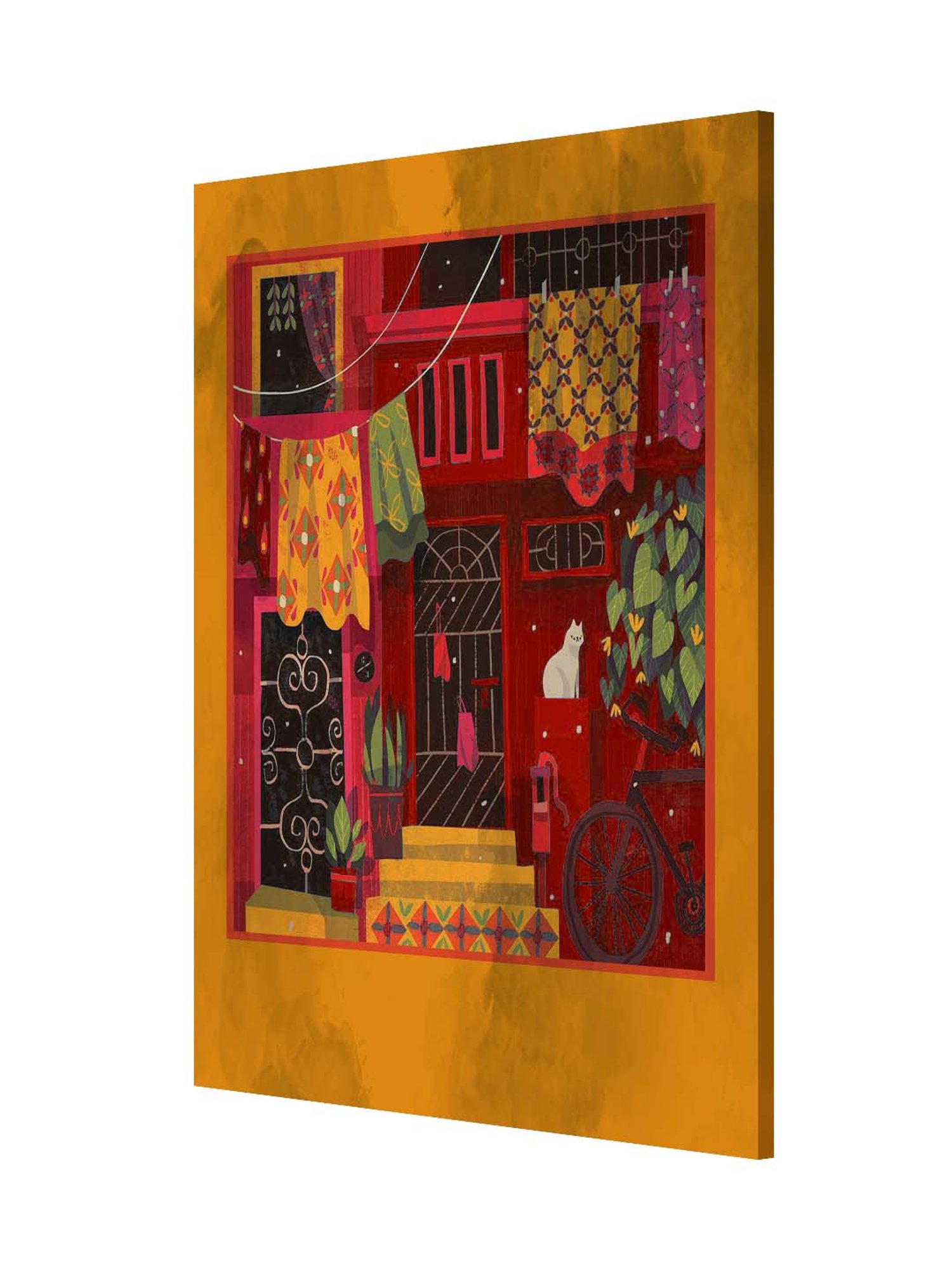 Art Street Black Mdf Jharokha Jali Square Hanging Ornaments Wall Art - Set of 4