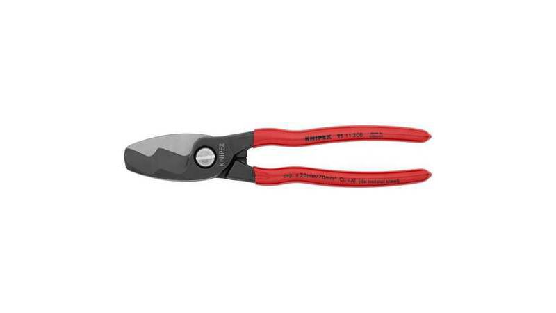 KNIPEX 95 11 200 SBA 8" Cable Shear, Shear Cut