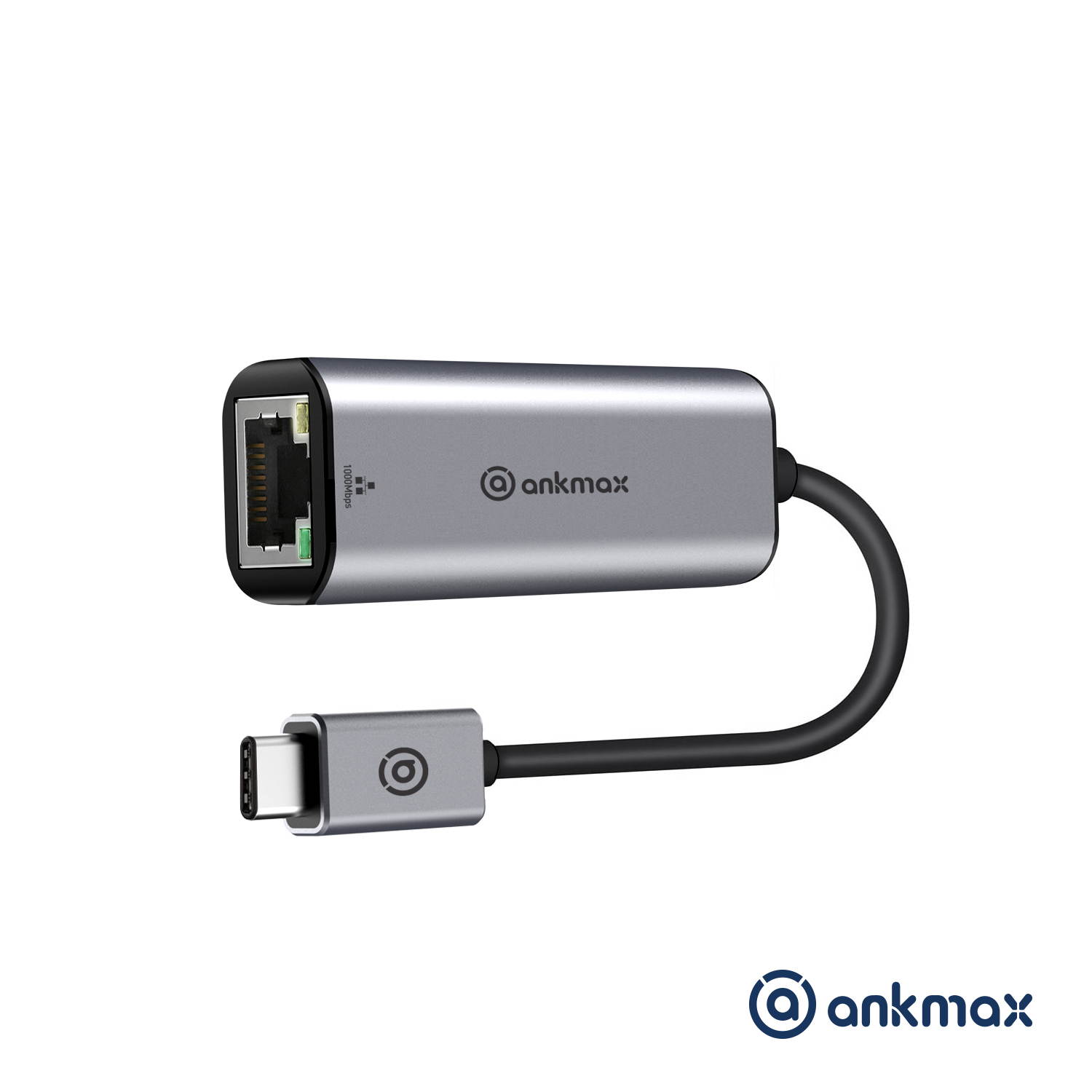 USB C to Gigabit Ethernet Adapter Ankmax UC312G3 USB Type C Wired LAN adapter [RJ45 / Gigabit compatible / Thunderbolt 3] Gigabit Ethernet [Up to 1000 Mbps / No drive required] Compatible with type C