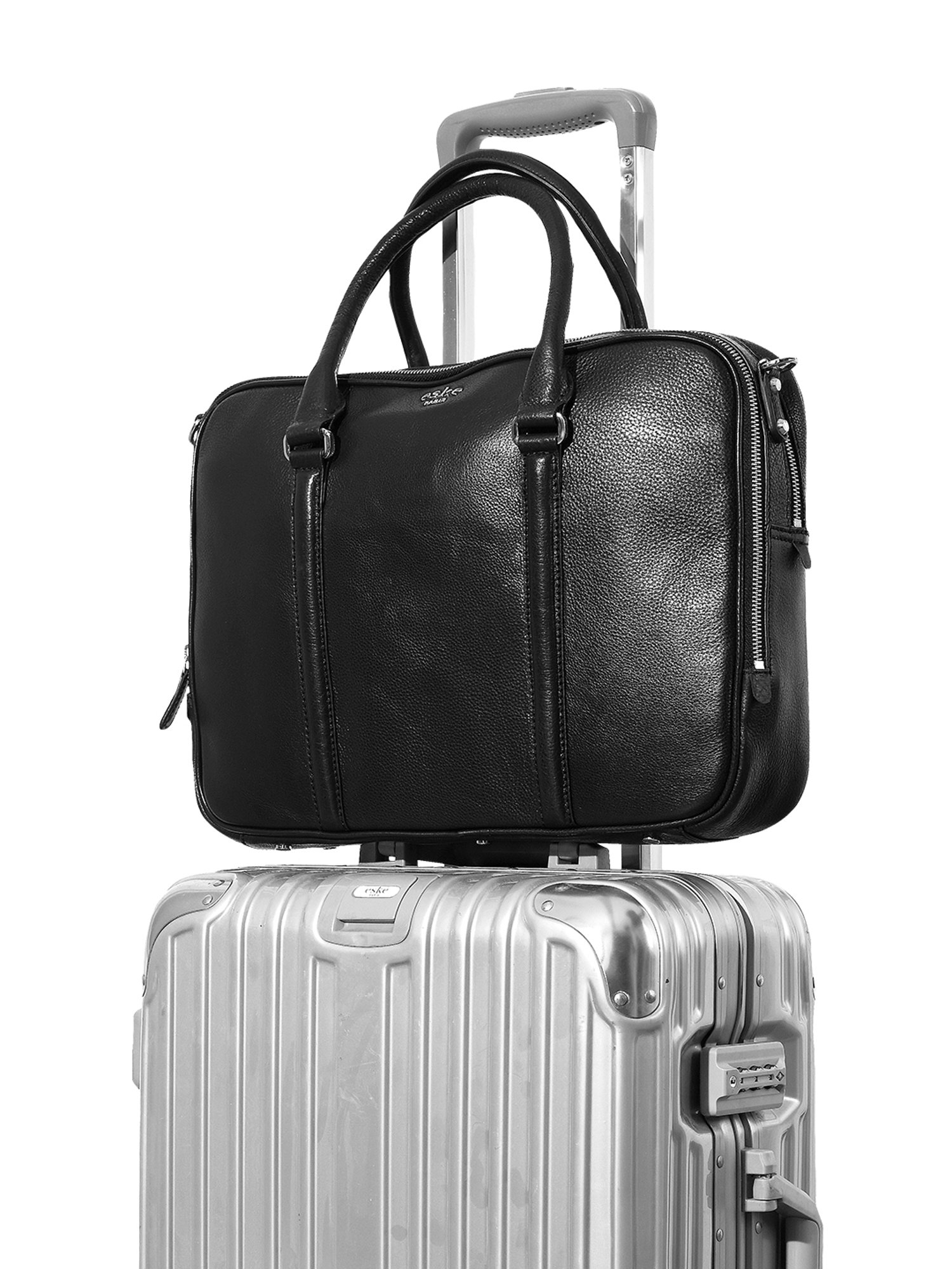 Eske Black Large Messenger Bag