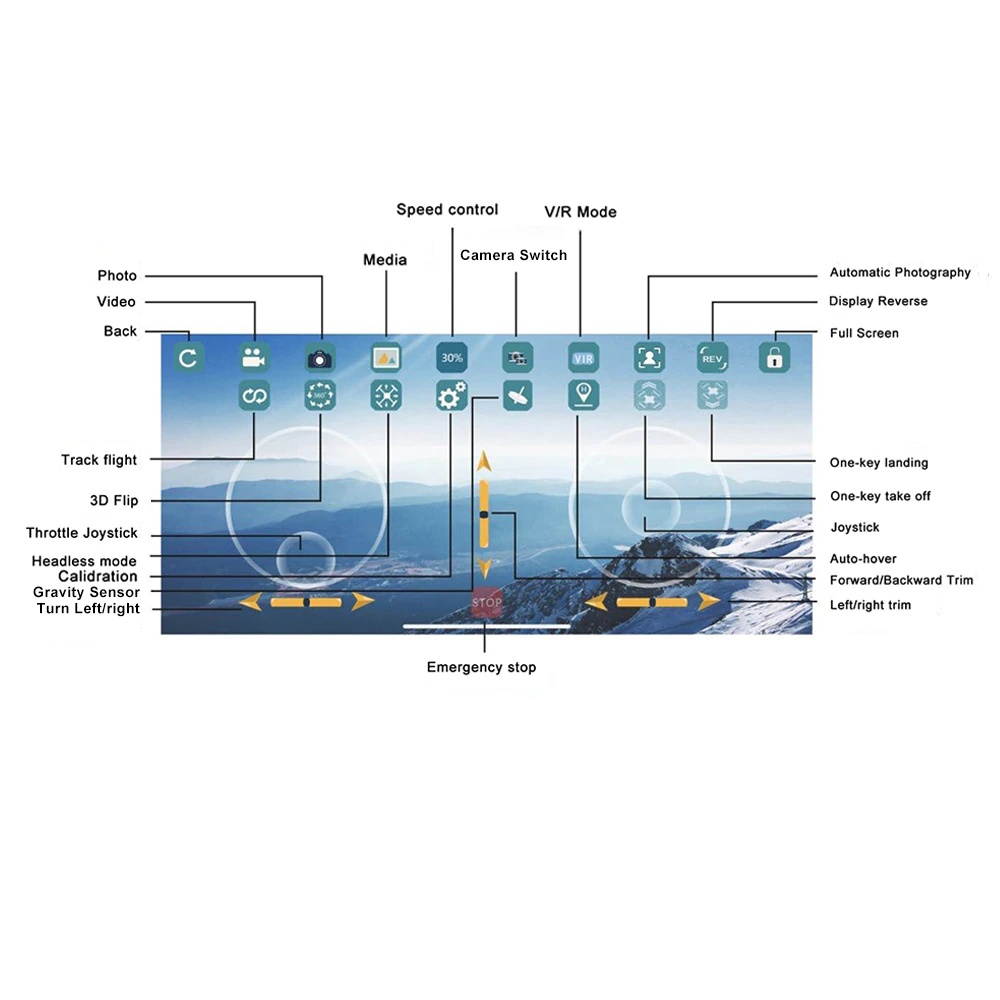 RC Drone with Camera 4K Drone Dual Optical Flow Positioning WiFi FPV Drone Photography Photo Video Track Flight Portable Bag