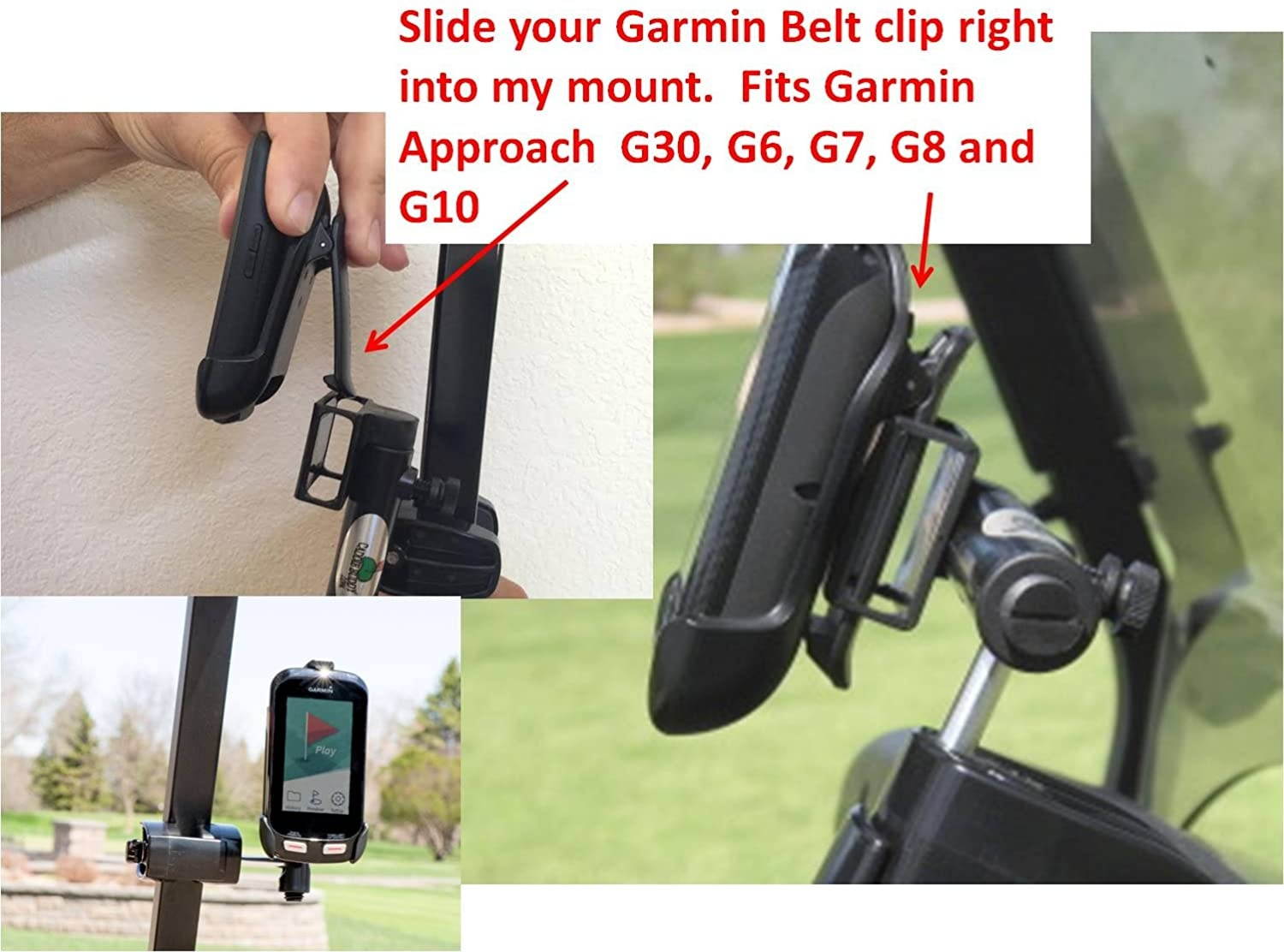 Caddie Buddy Golf Cart Mount for Garmin G30, G10, G6, G7 and G8