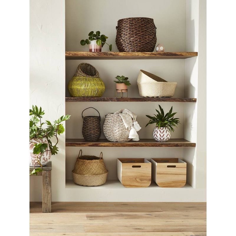 15"x17" Decorative Sea Grass Gourd Basket Yellow - Opalhouse™