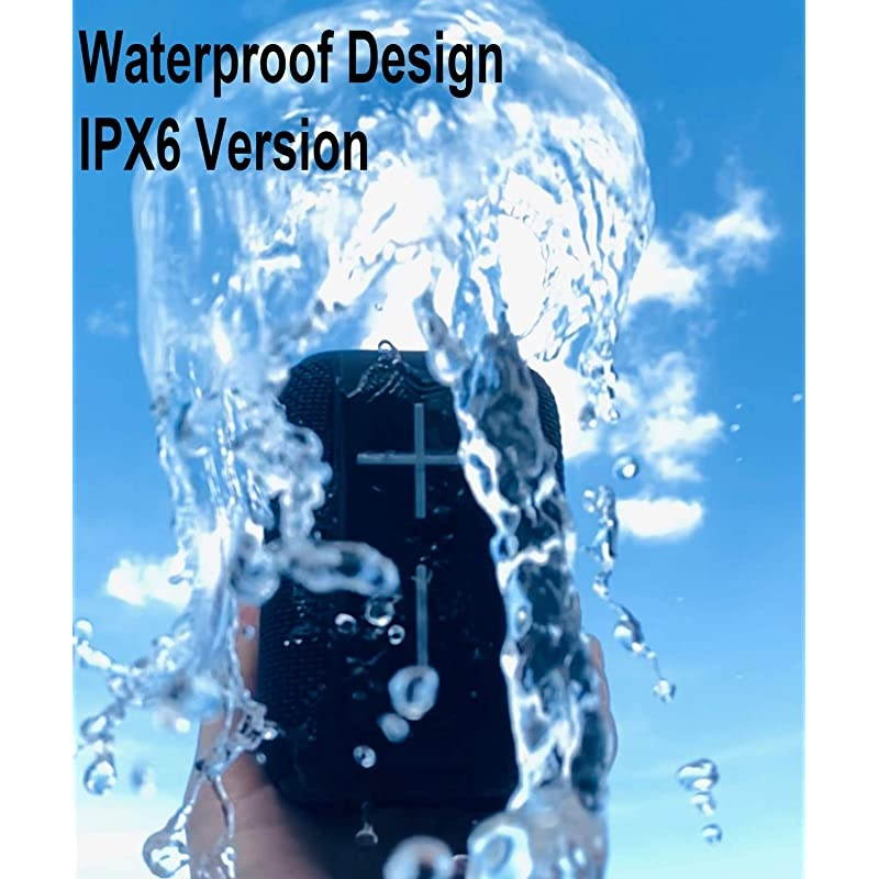 Bluetooth Speaker  Portable Bluetooth Speakers 50 with TWS Pairing for 360&deg; Louder Stereo Sound Builtin Mic Waterproof Portable Wireless Speaker for Shower Pool Party Travel Outdoors