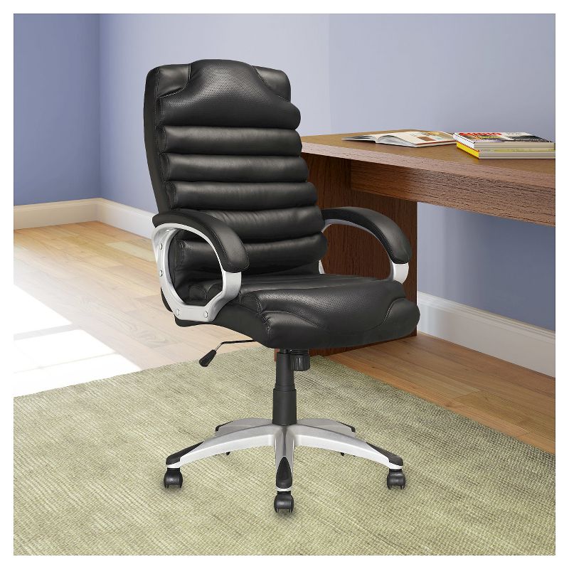 Workspace Executive Office Chair Leatherette Black - CorLiving