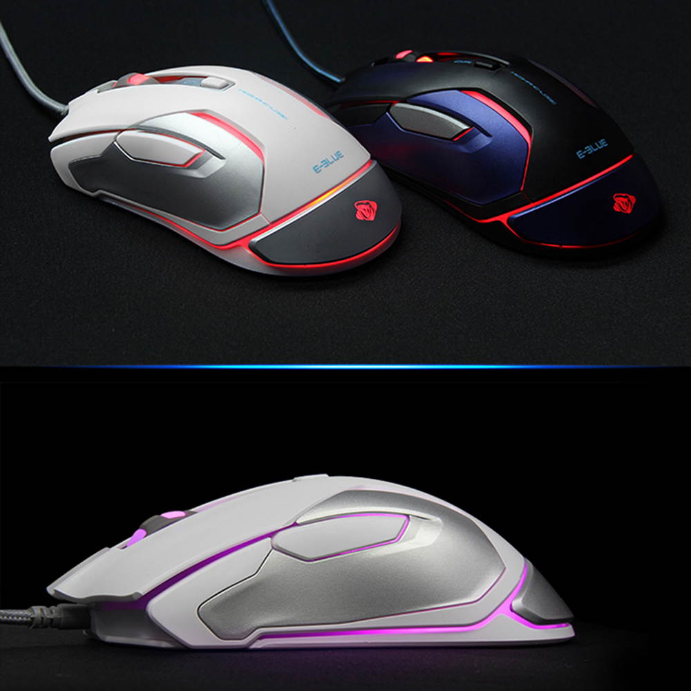 E-3LUE 5000DPI Gaming RGB Mouse USB Wired Ergonomic Game Mice LED Adjustable EMS668 for Computer LOL DOTA2 FIFA Desktop laptop