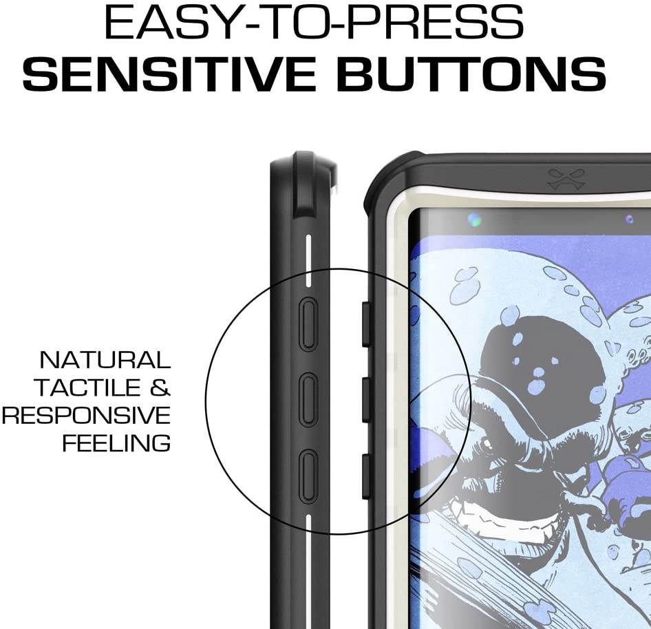 Ghostek Nautical Galaxy S8 Plus Waterproof Case with Screen Protector Extreme Rugged Heavy Duty Protection Full Body Sealed Shell Underwater Shockproof for 2017 Galaxy S8 Plus (6.2 Inch) - (Black)