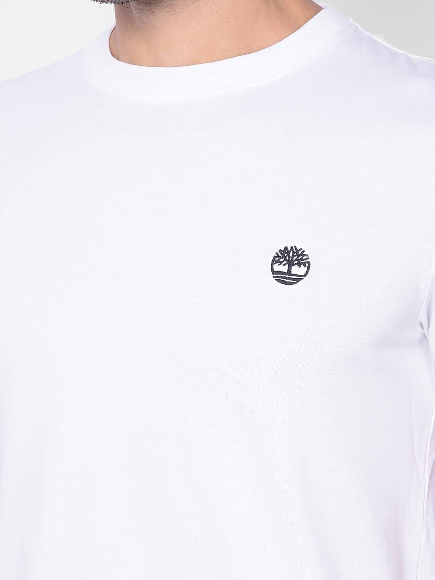 Timberland White Regular Fit Crew T-Shirt