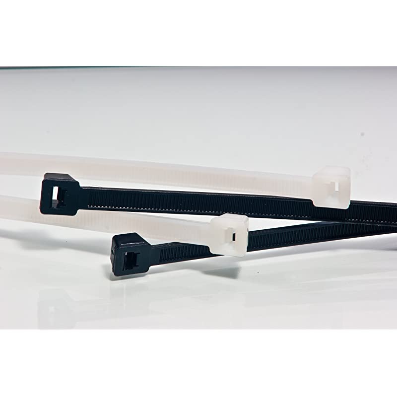36" Heavy Duty Indoor/Outdoor Cable Ties - 175 lb Rated - Black UV Resistant - 50 per bag