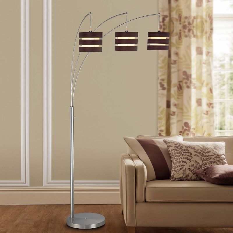 3-way Floor Lamp (Includes Light Bulb) Brown - Lite Source