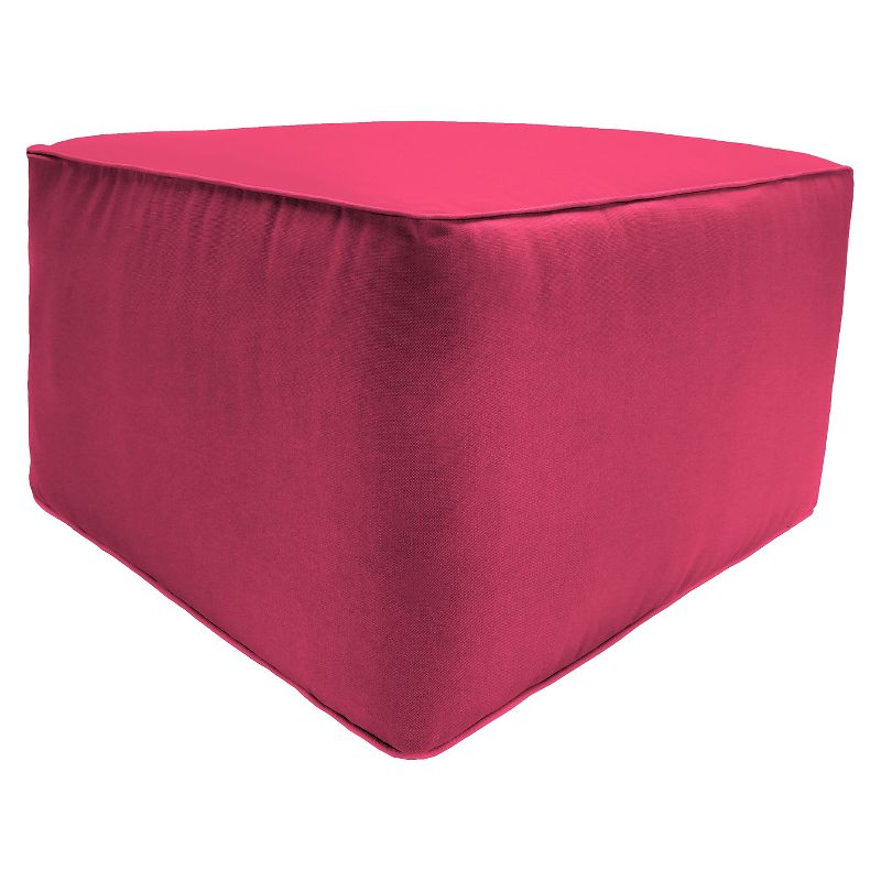 Newbury Premium Grade A Teak Wood Patio Ottoman White - Modway