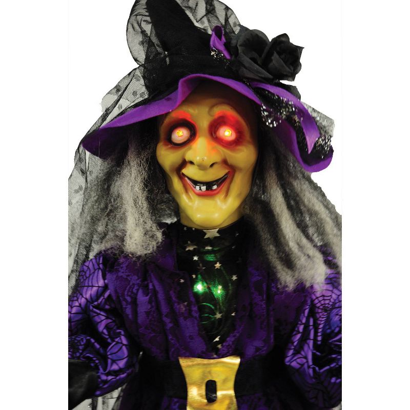 39" Standing Animated Witch Decorative Holiday Scene Props