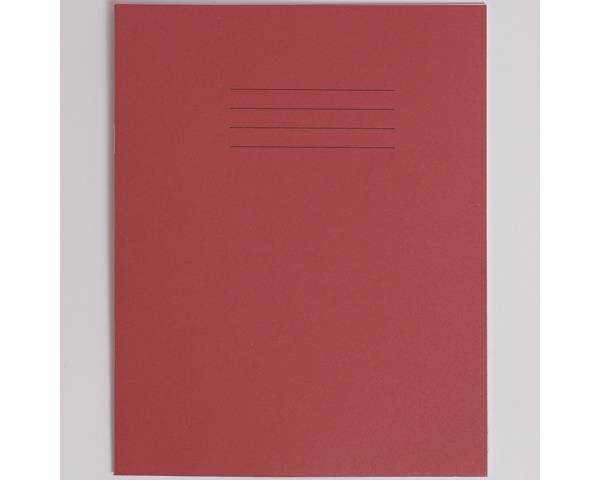 Rhino Exercise Book, 8 x 6.5 Inches, 48 page,  8mm ruled lines, Red Cover (Pack of 10)