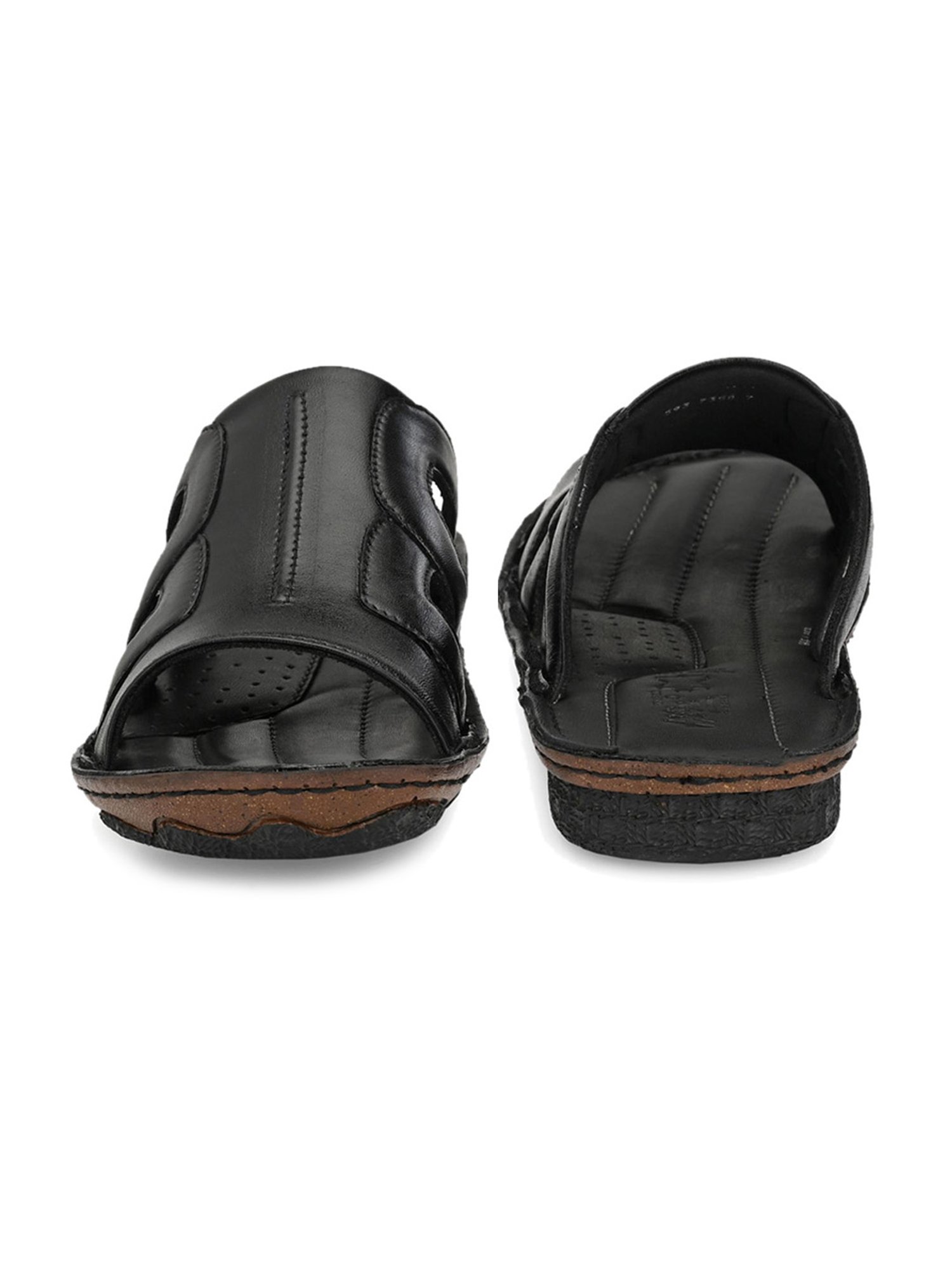 Hitz Men's Black Casual Sandals