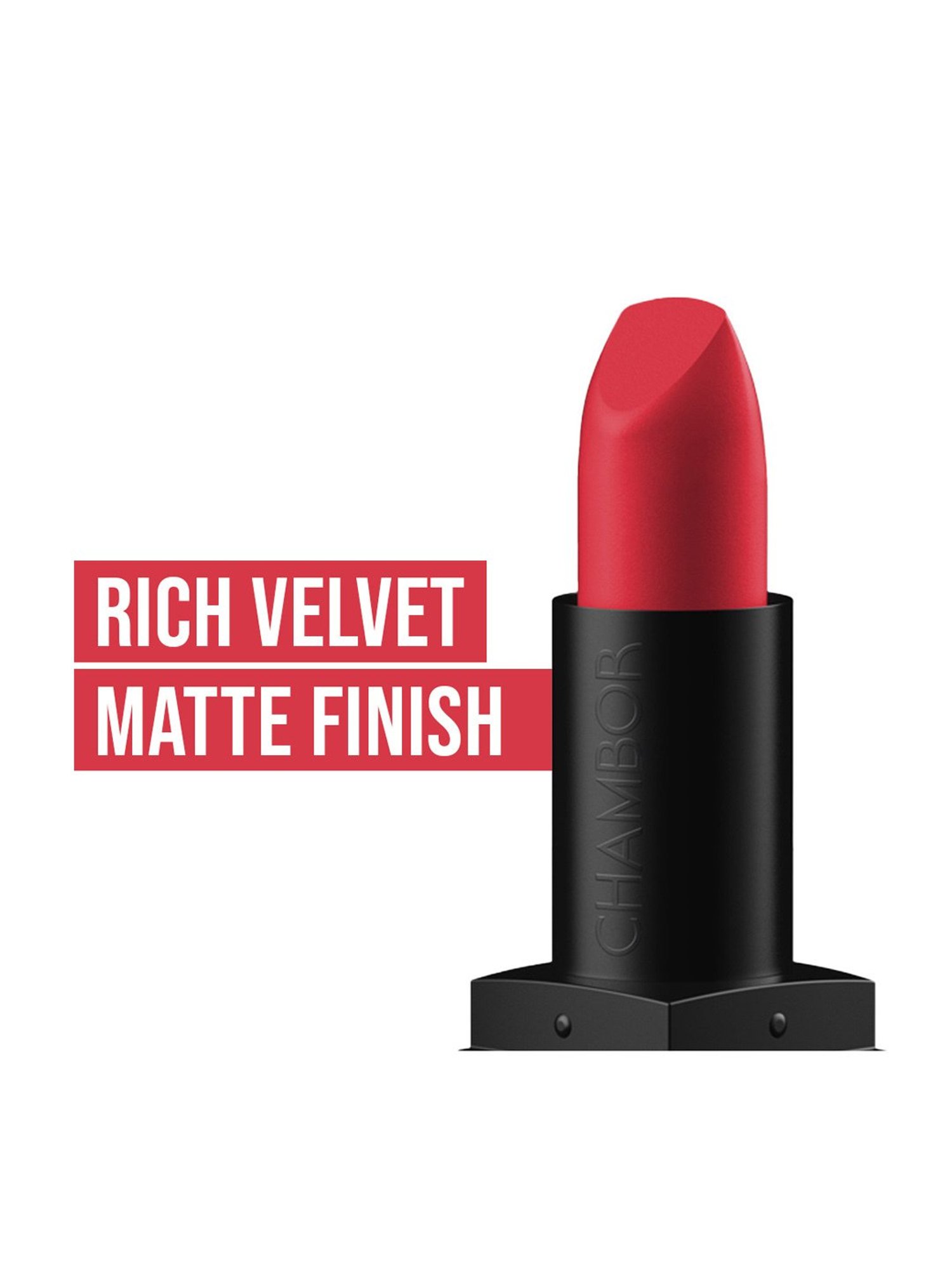 Chambor Matte Riot Lipstick Road Rage Red - 4.5 gm