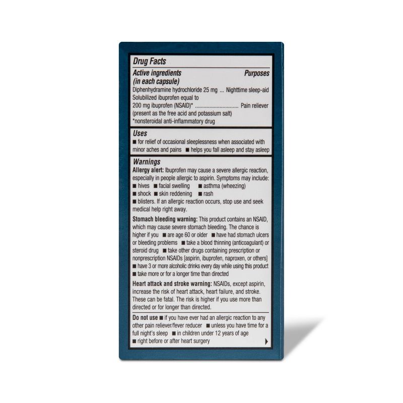 Ibuprofen (NSAID) PM Pain Reliever & Nighttime Sleep Aid Softgels - 40ct - up & up™