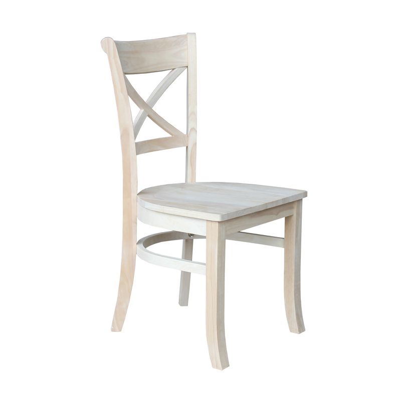 Set Of 2 Charlotte X Back Chair Unfinished - International Concepts