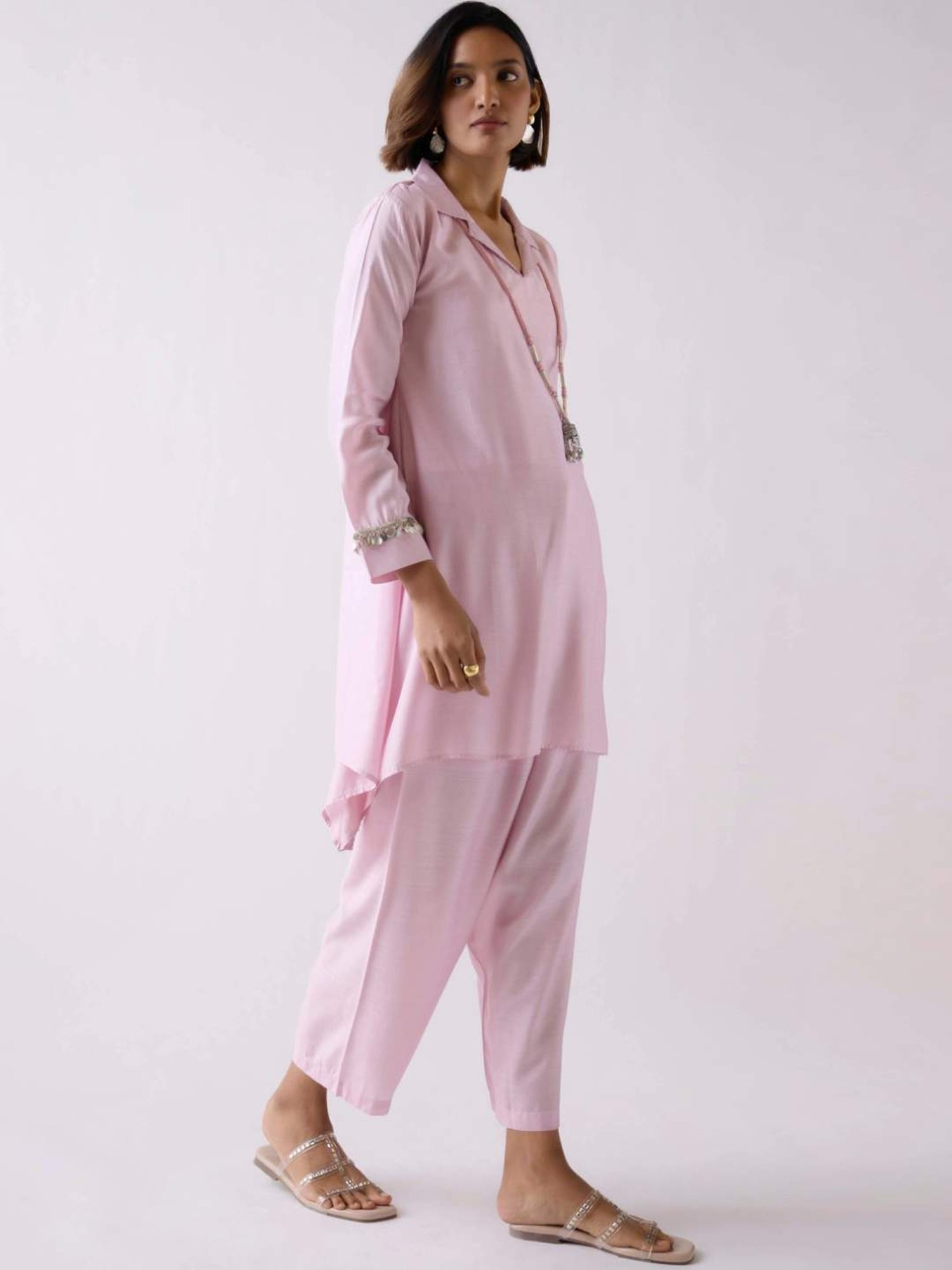 Basanti Kapde aur Koffee Lilac Tunic with Pant