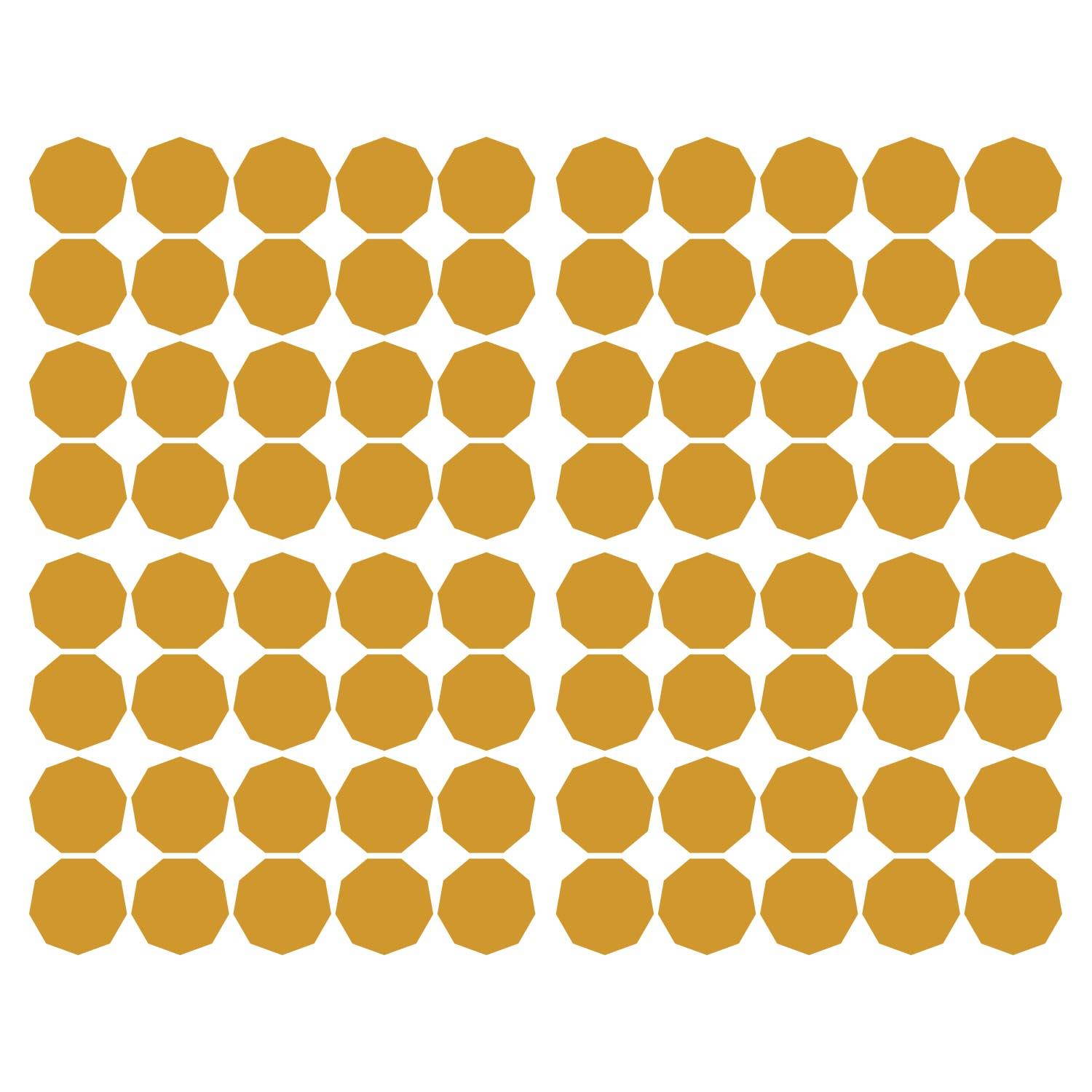 LiteMark 2 Inch Blue Nonagon Decals - Pack of 80