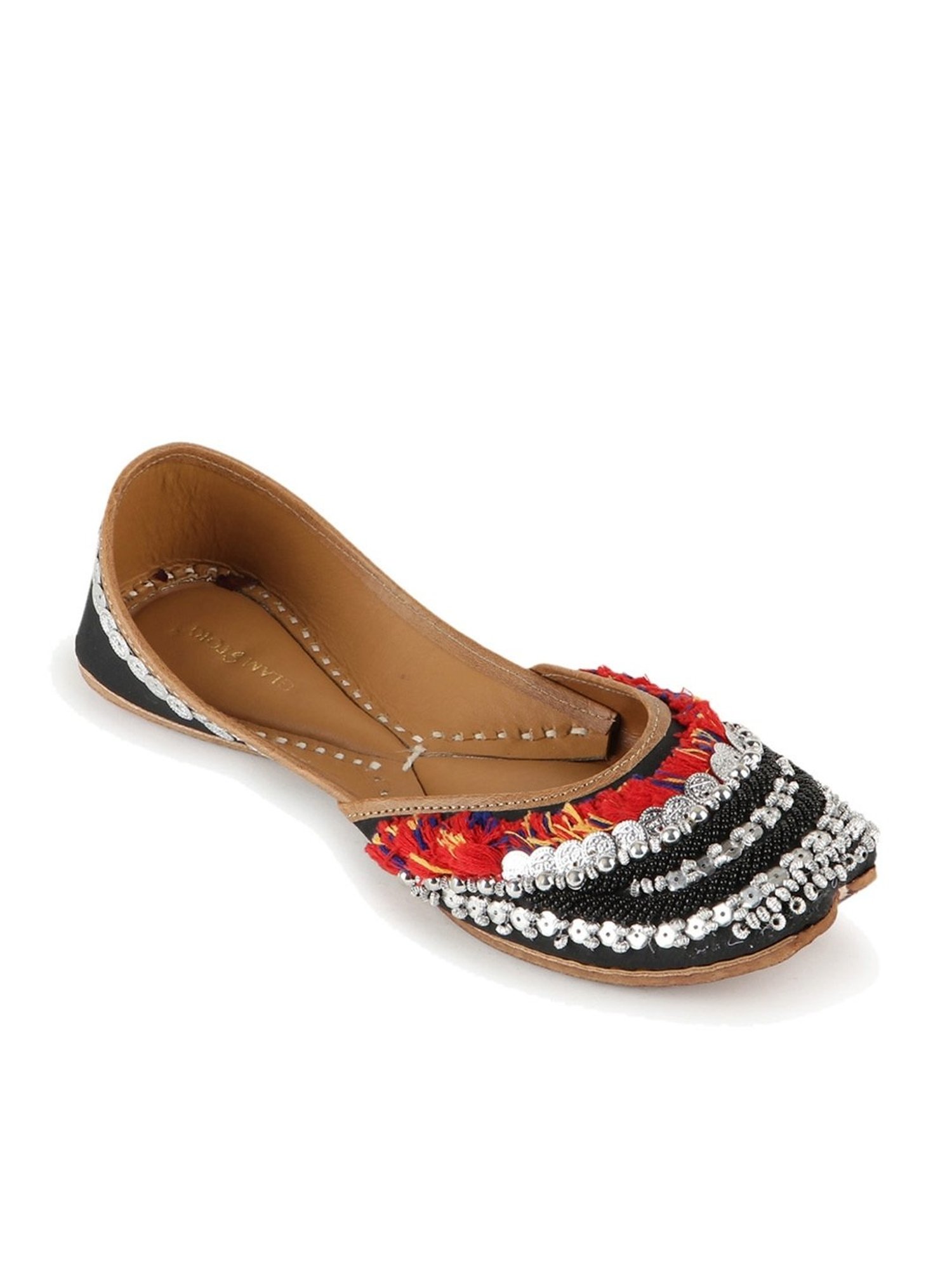 Glam Story Women's Black Ethnic Juttis