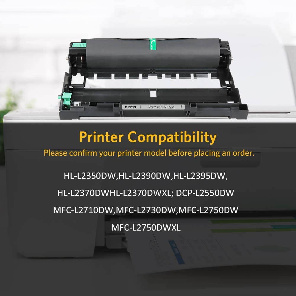 v4ink 1PK DR730 DR-730 730 Compatible Drum Unit (NOT Toner) for Brother HL-L2350DW HL-L2390DW HL-L2395DW HL-L2370DW XL DCP-L2550DW MFC-L2710DW MFC-L2730DW MFC-L2750DW XL Printer