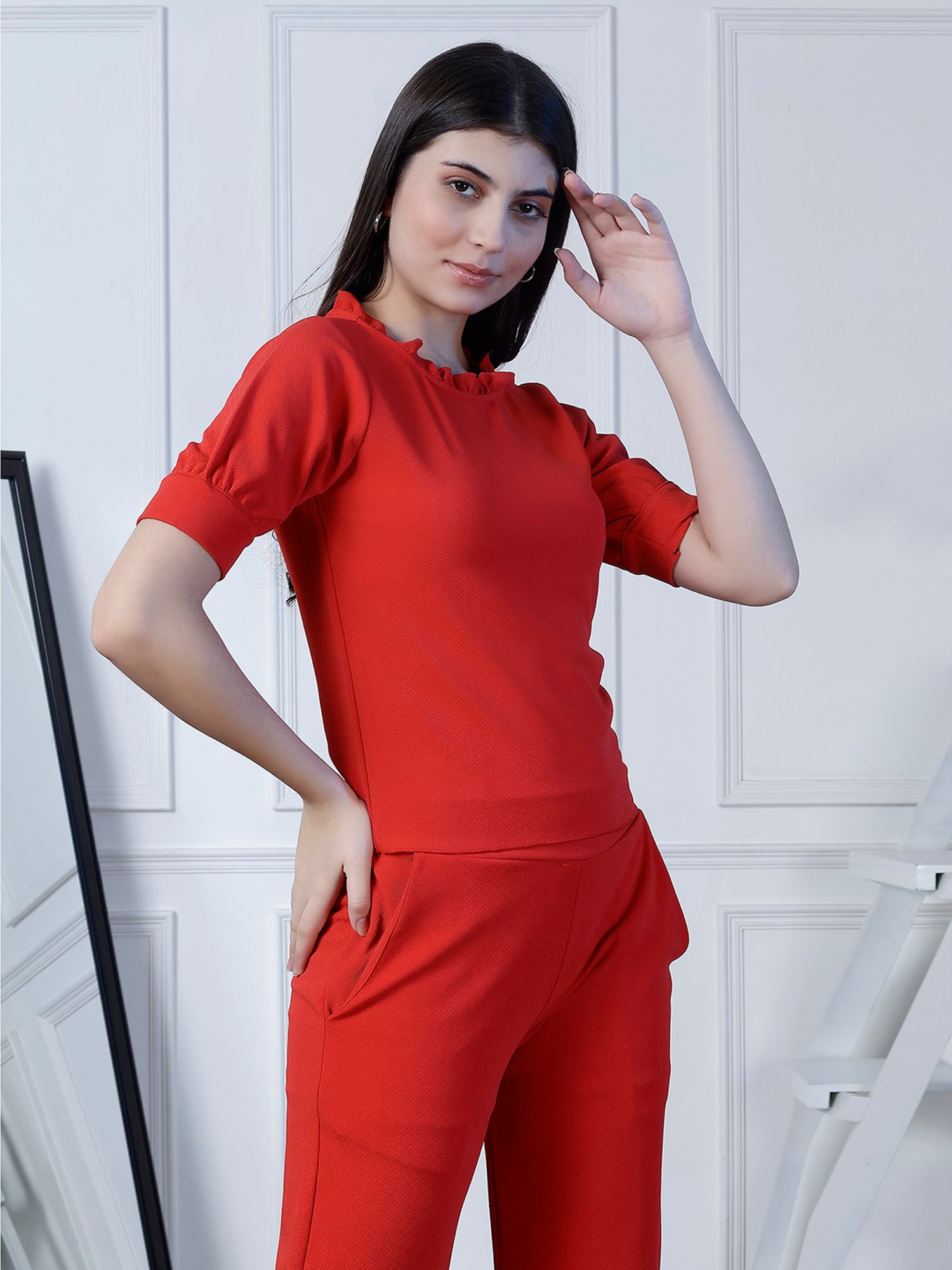 NEUDIS Red Regular Fit Top