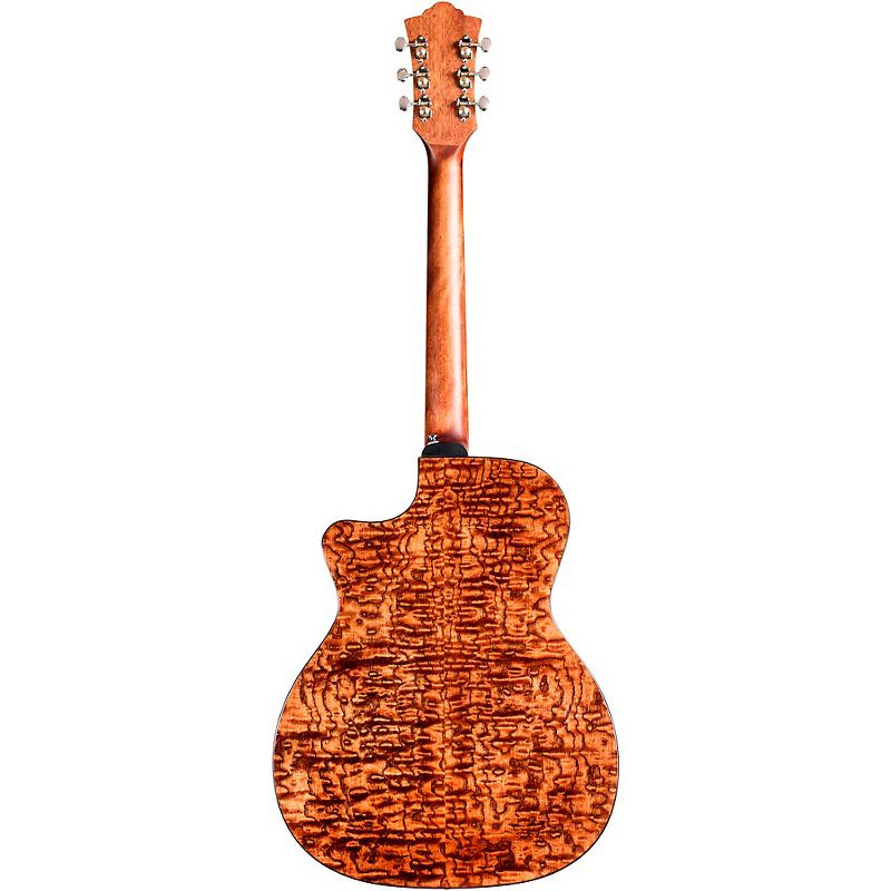 Guild OM-260CE Deluxe Burl Orchestra Cutaway Acoustic-Electric Guitar Edge Burst