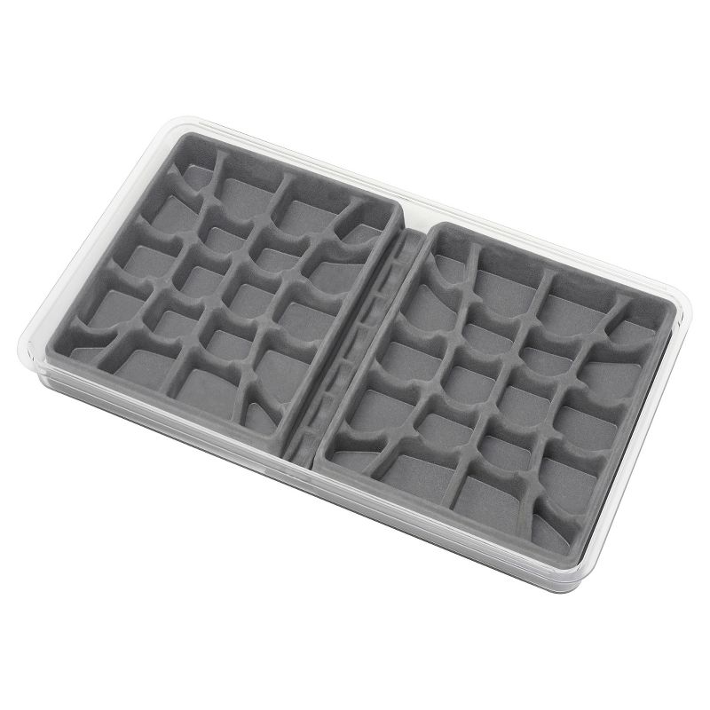 Whitmor 7/40 Section Stacking Jewelry Tray Gray