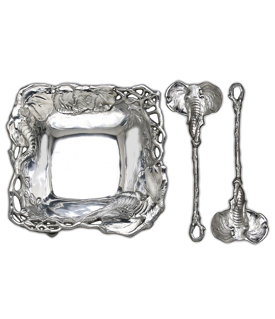 Arthur Court Elephant 3-Piece Salad Set