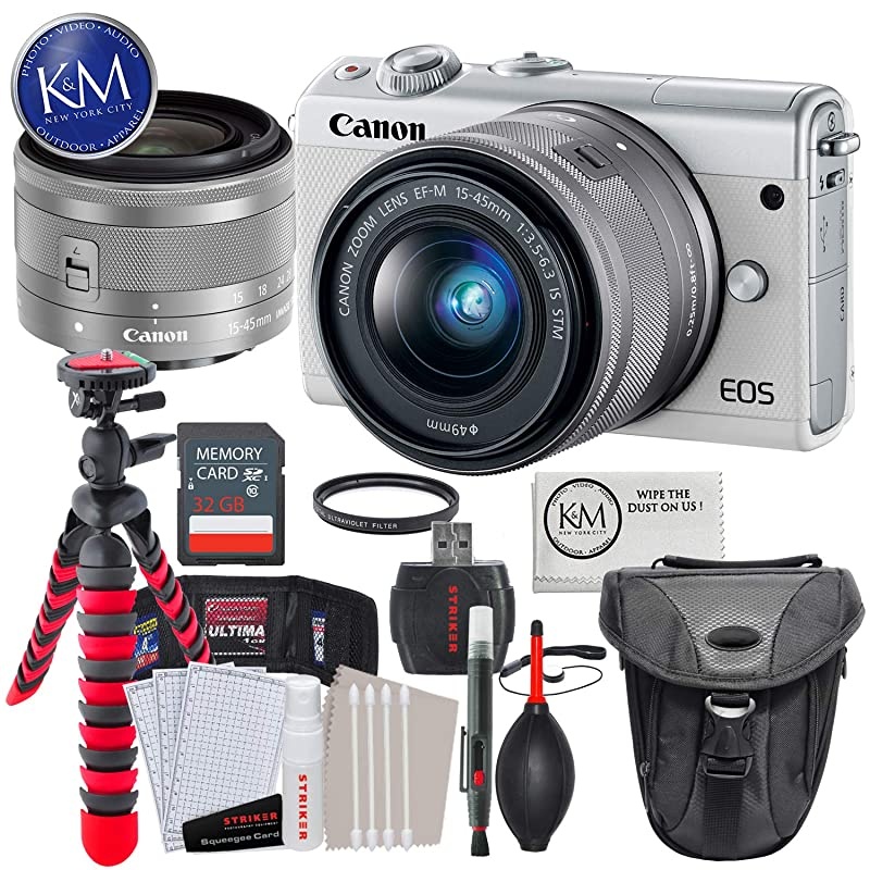 EOS M100 Mirrorless Digital Camera with 15-45mm Lens (Black) + Essential Photo Bundle