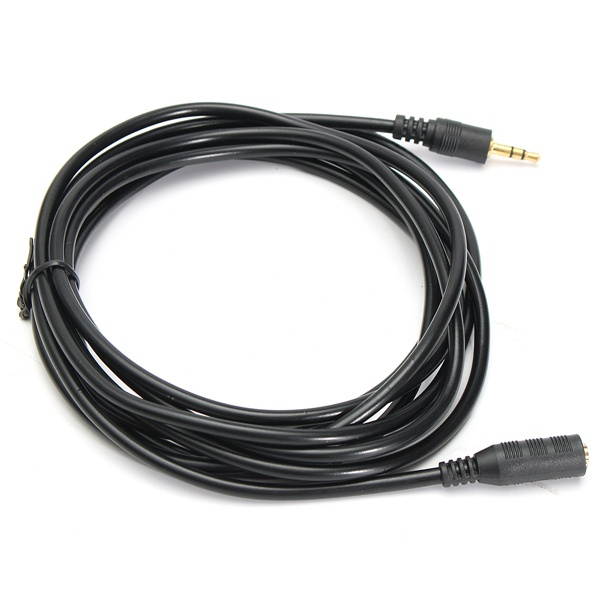 AU111 6 Feet Premium Audio Extension Cable Nylon Braided 35mm TRRS 4 Poles Jack Male to Female