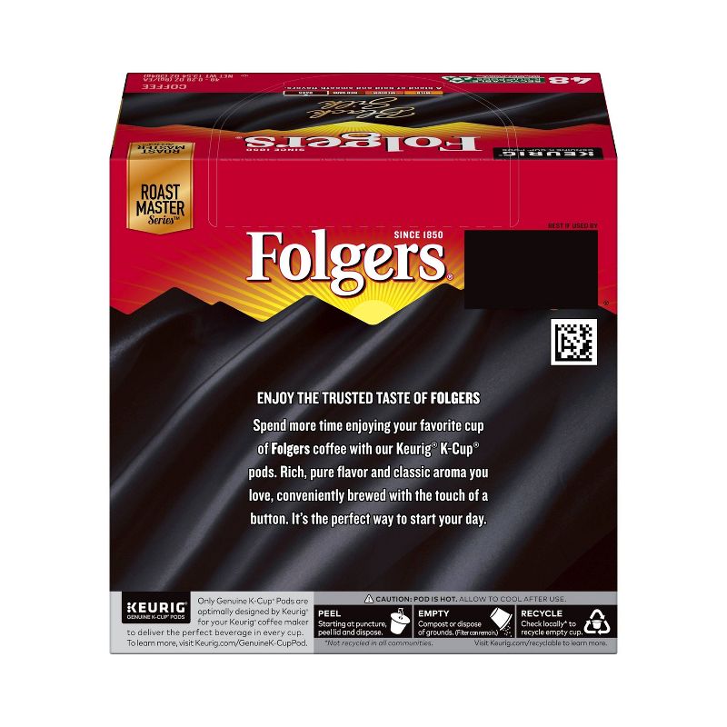 Folgers Black Silk Medium Roast Coffee - Keurig K-Cup Pods - 48ct