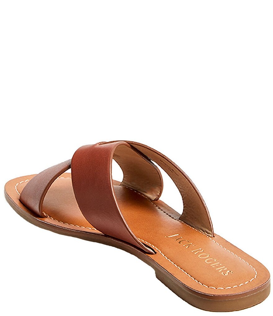 Jack Rogers Slotted Sloane X Band Leather Sandals
