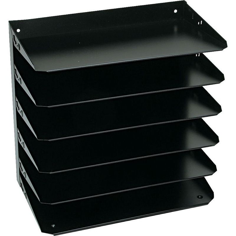Steelmaster Multi-Tier Horizontal Legal Organizers Six Tier Steel Black 2646HLBK